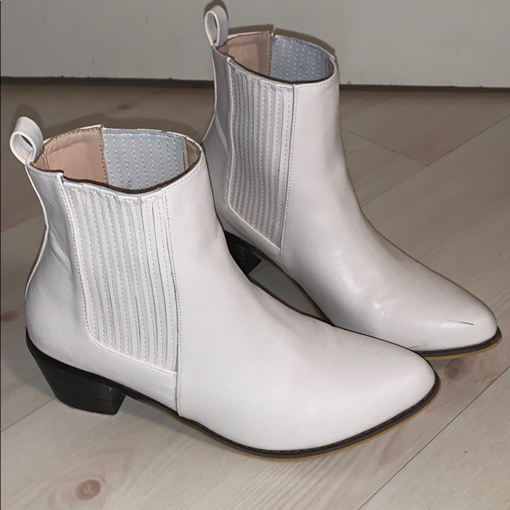 White ankle booties!